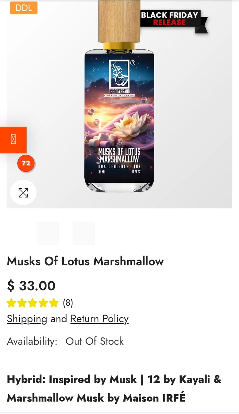 Customer photo review of Musks Of Lotus Marshmallow
