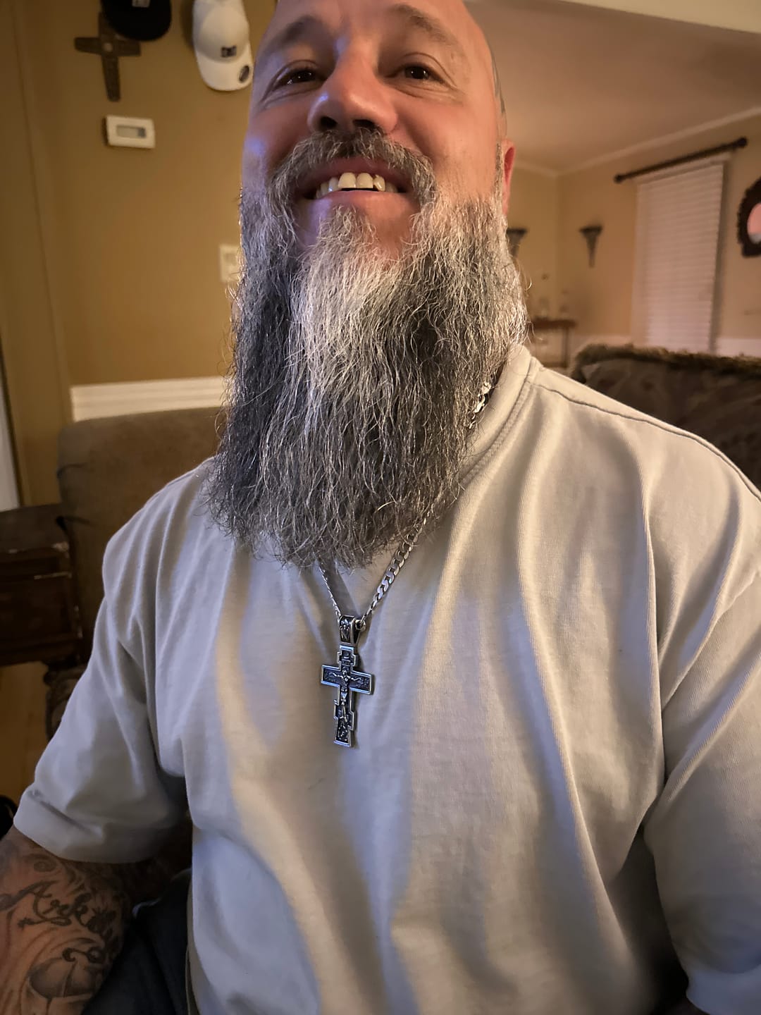 Customer photo review of DARK JESUS CROSS.