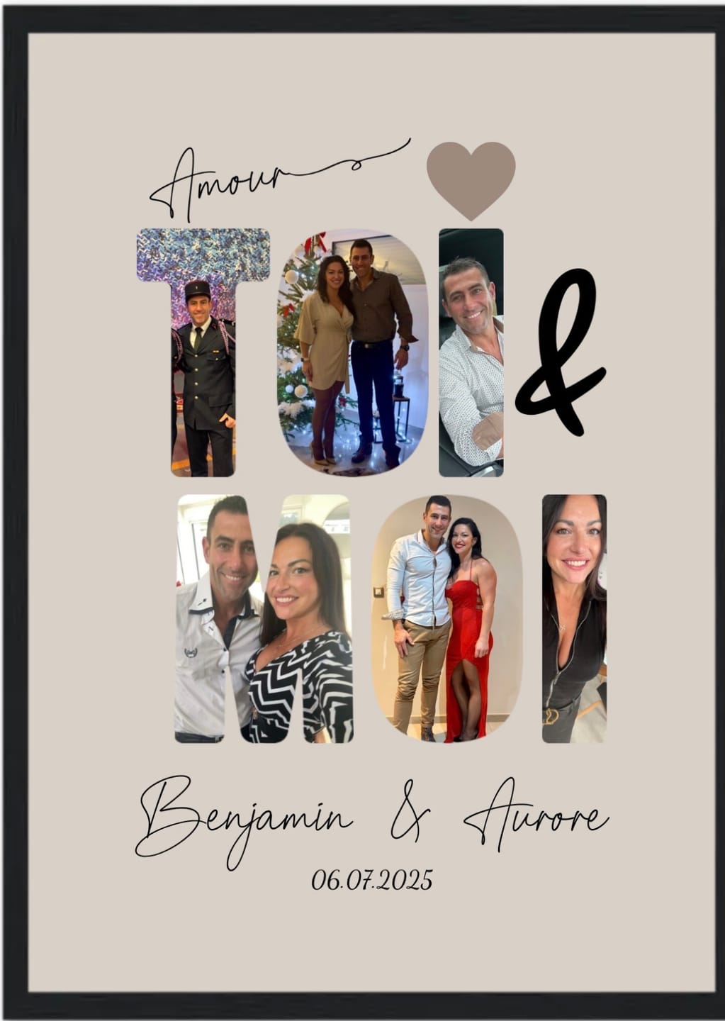 Customer photo review of Toi & Moi -  Affiche Personnalisée