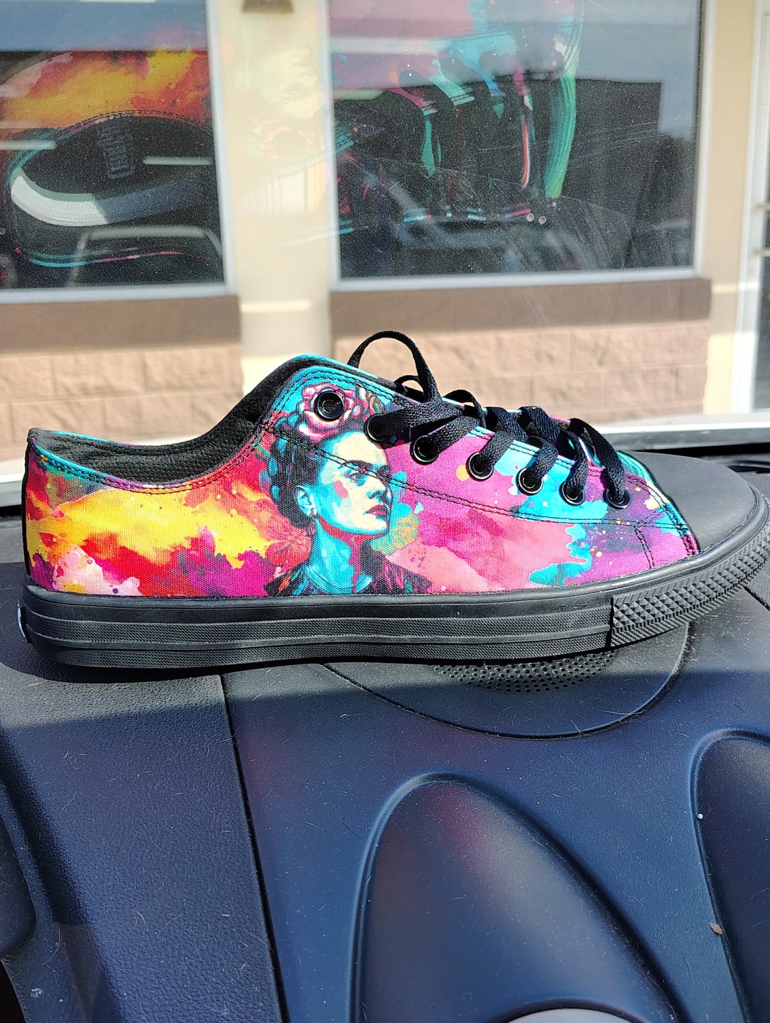 Customer photo review of Frida Low Tops ( Black or White Sole )