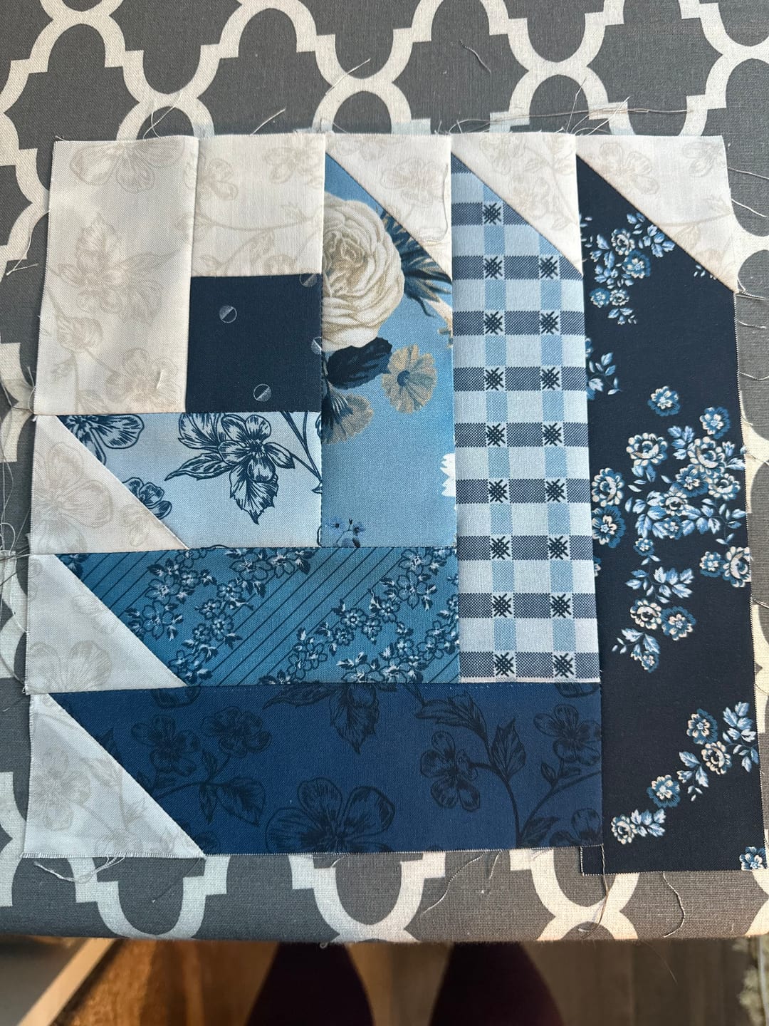 Customer photo review of Block Of The Month - Tulip Bellflower (104.5" x 104.5")