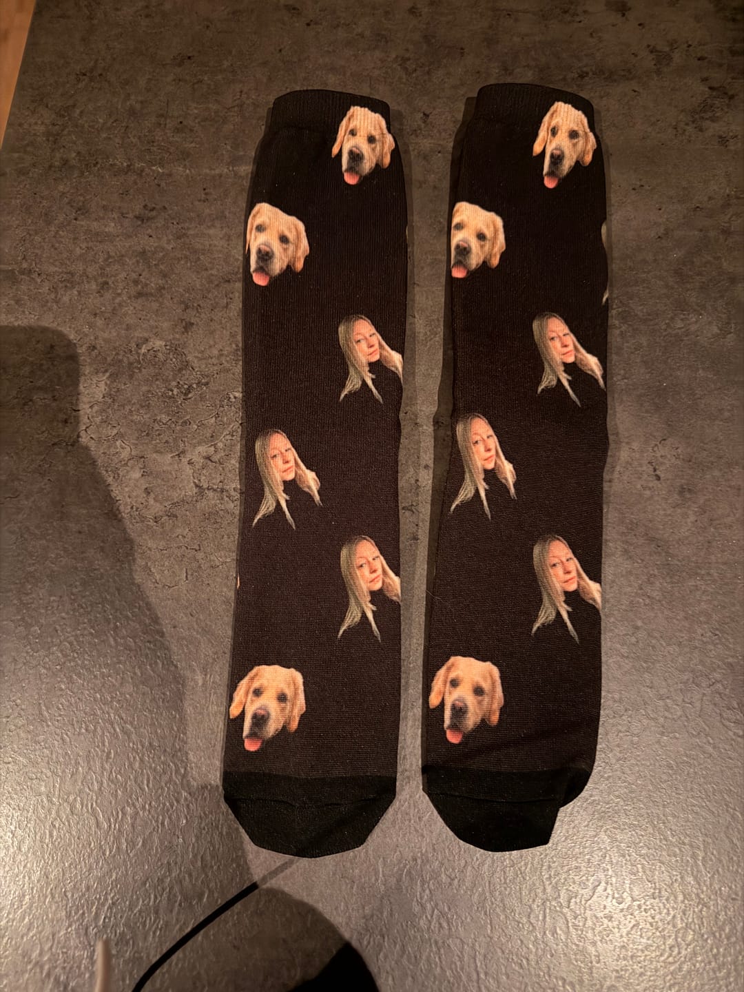 Customer photo review of FaceSock | Personalised Socks With Photo
