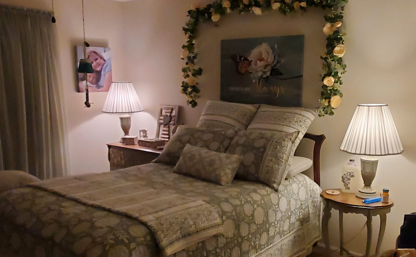 Customer photo review of I Am With You Always Matthew 28:20, Butterfly White Peony, Wall Art Canvas Print
