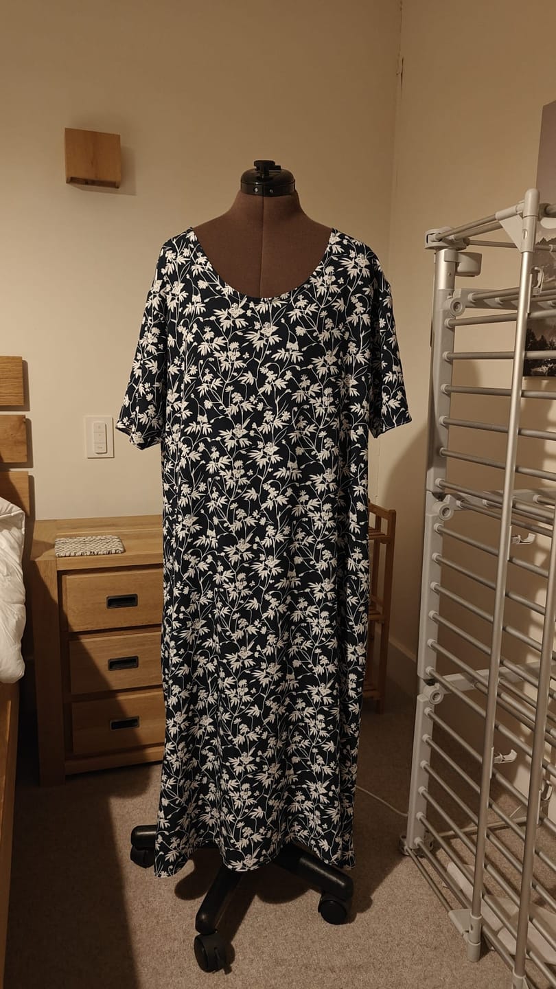 Customer photo review of Busy Flower Vines Viscose Challis Fabric