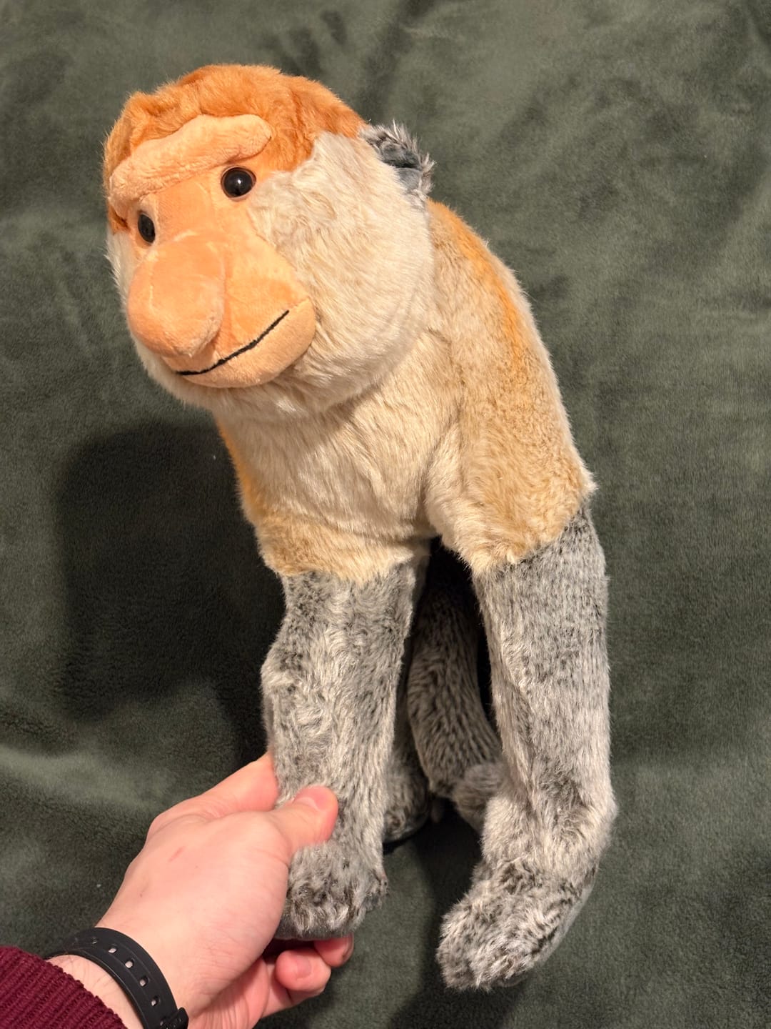 Customer photo review of Proboscis Long-Nosed Monkey Soft Stuffed Plush Toy