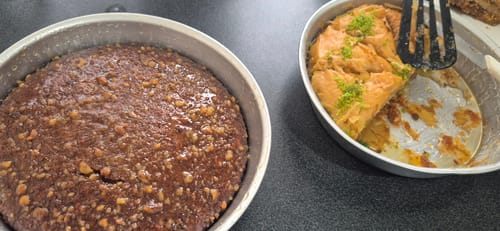 Customer photo review of Traditional Athenian Karidopita – Walnut & Spiced Syrup Cake (1.2kg)