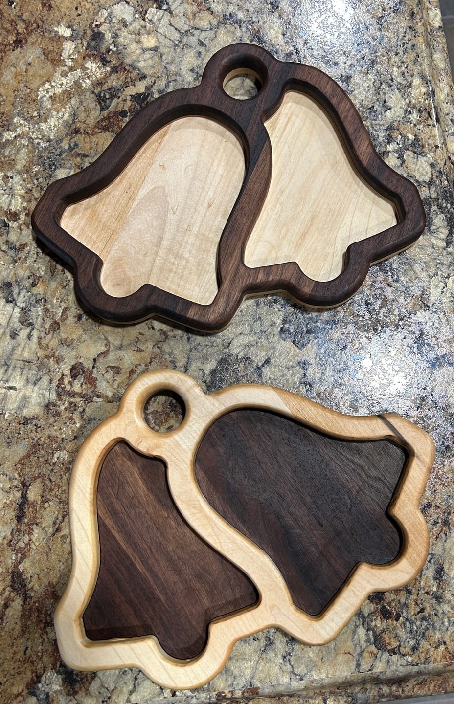 Customer photo review of 10.3x9.8" Christmas Bells Tray 1 Acrylic Router Template [Limited Edition]