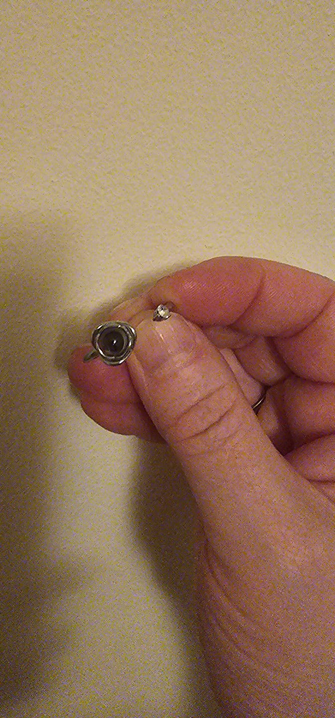 Customer photo review of Custom Photo Projection Adjustable Flower Ring