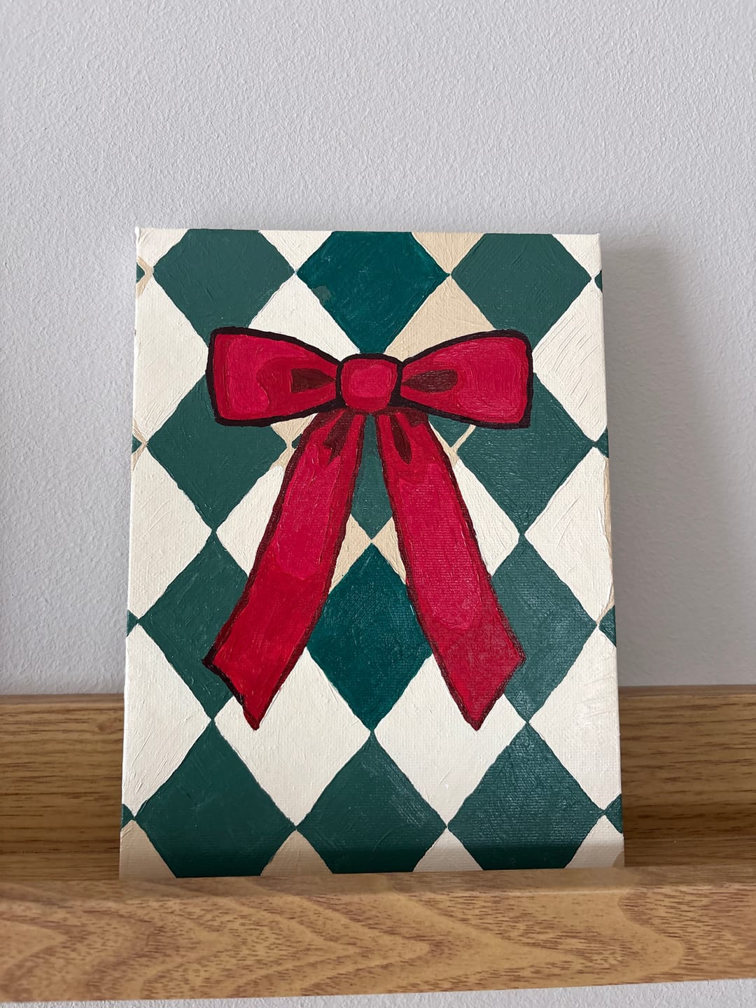 Customer photo review of Malen nach Zahlen – 6 Mini-Gemälde | Frohe Weihnachten-Set
