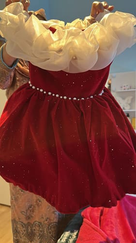 Customer photo review of Elegant Baby Girl  Dress Christmas Girl Dress Toddler Birthday Dress