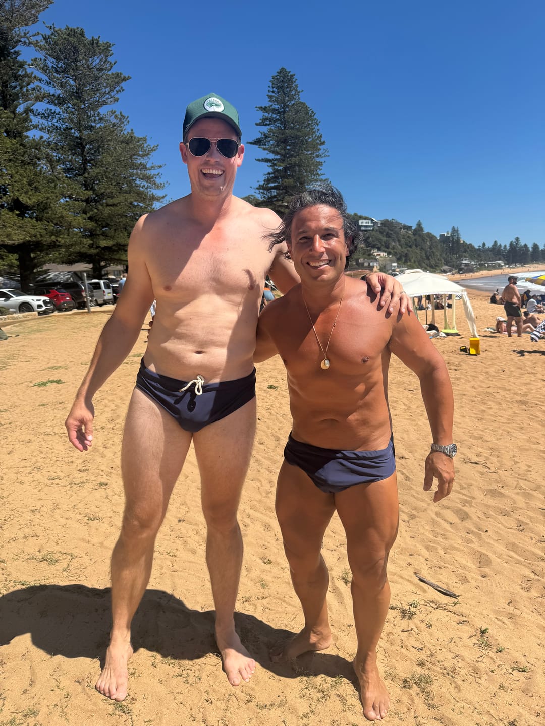 Customer photo review of Lobby's Premium Nautical Navy Swim Brief