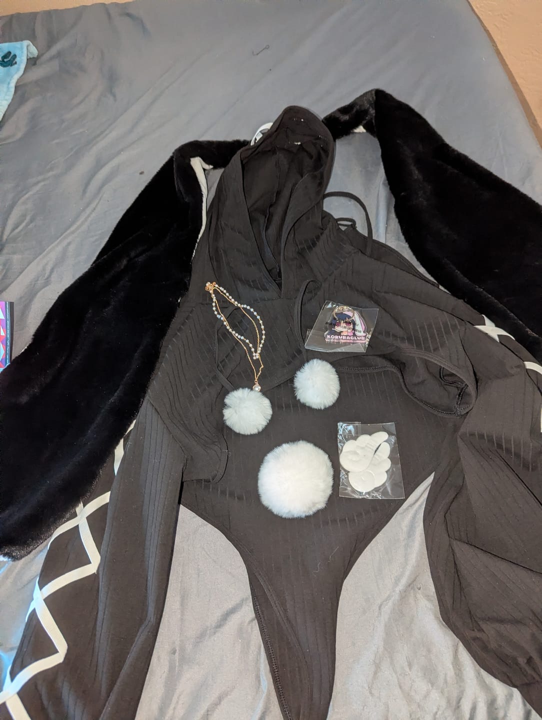 Customer photo review of Cosplay Heart-Lock Floppy Bunny Jumpsuit KO103
