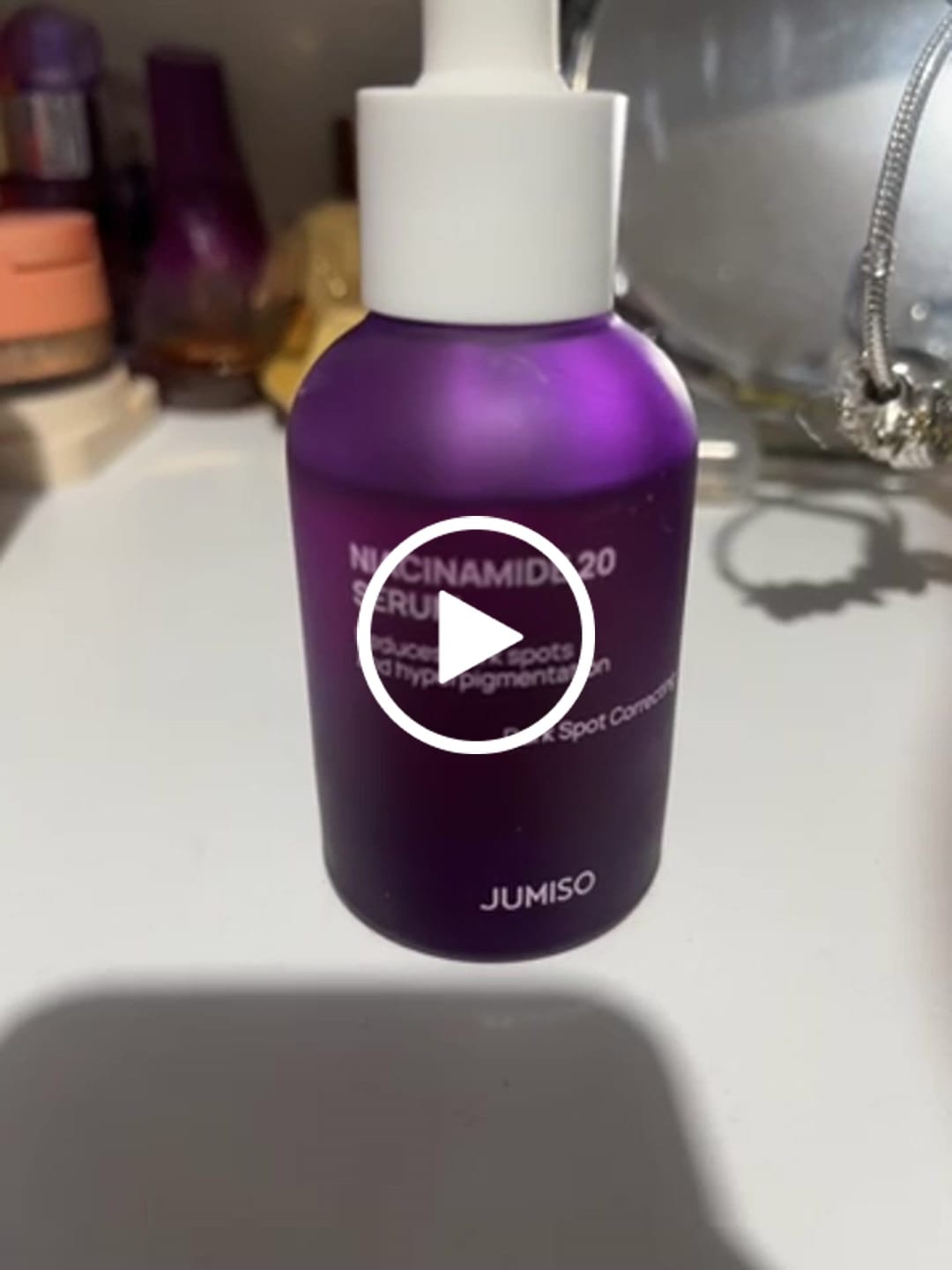 Customer video review of Jumiso - Niacinamide 20 Serum 40 ML | Serum Antimanchas e Hiperpigmentacion
