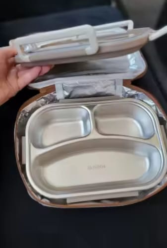 Customer photo review of FitLunch - קופסת אוכל מלבנית נירוסטה שומרת חום