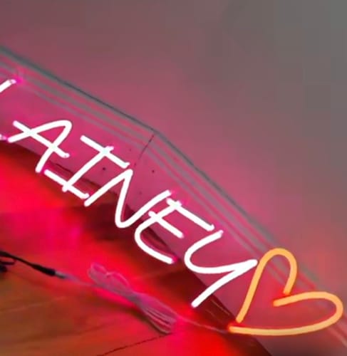 Customer photo review of Custom Neon Signs for Kids Rooms