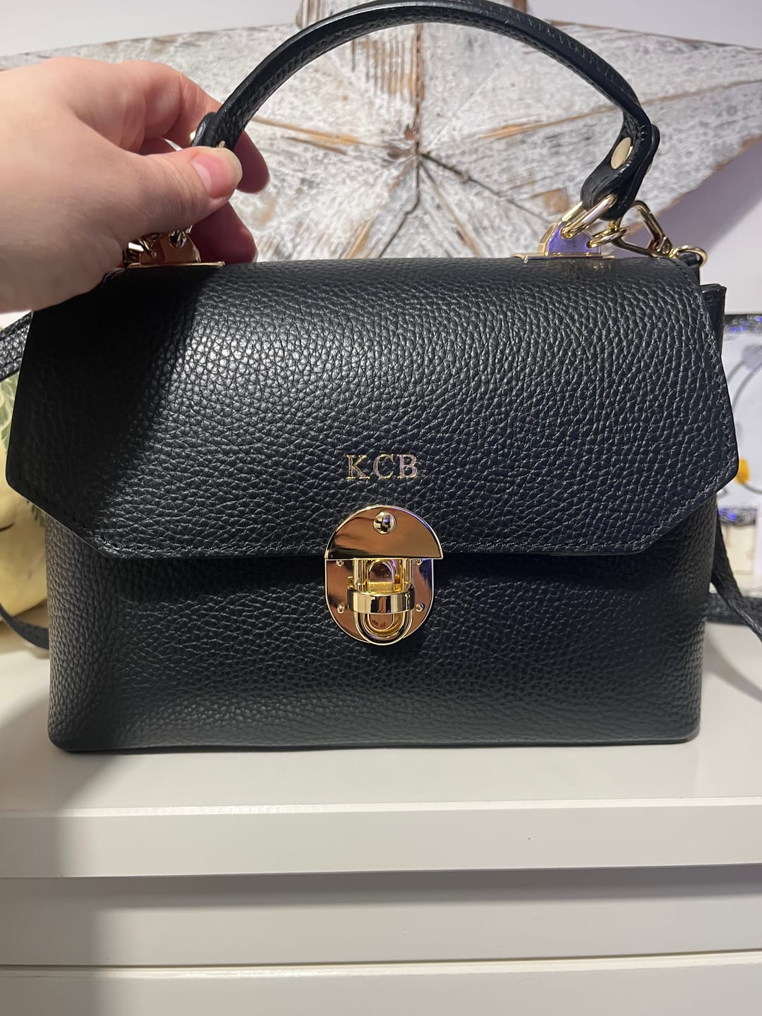 Customer photo review of The Lucinda Top Handle Bag