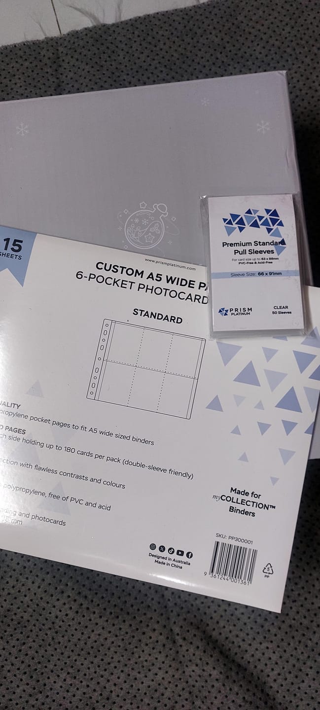 Customer photo review of Custom A5 Wide 6-Pocket Pages - Standard Photocard