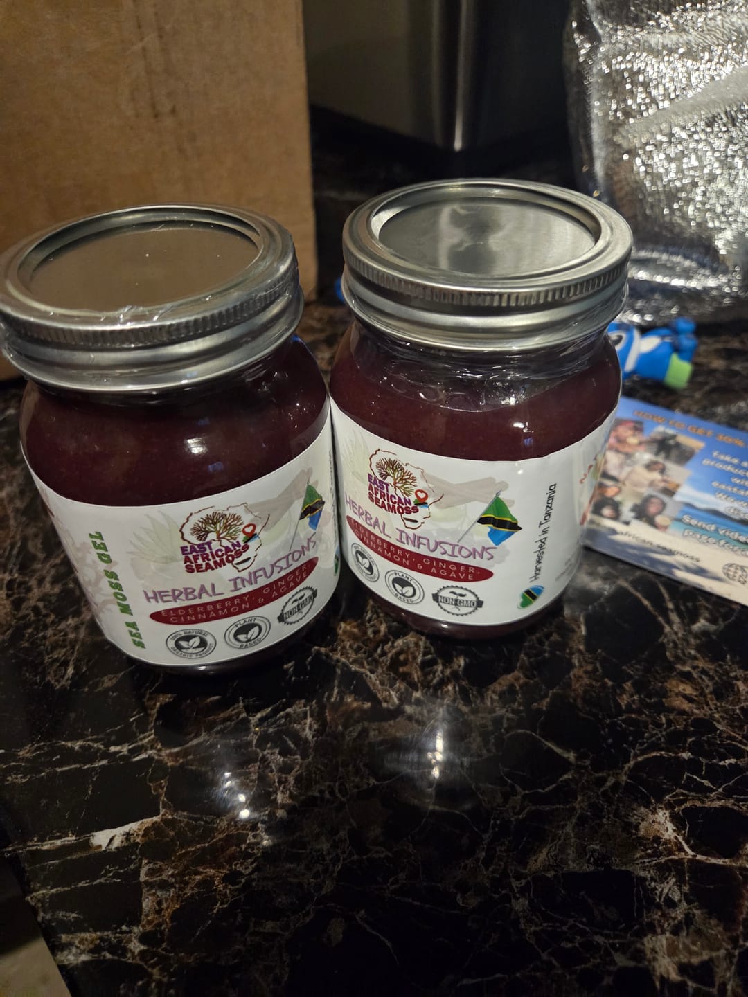 Customer photo review of ELDERBERRY GINGER East African Sea Moss Gel (flavored)
