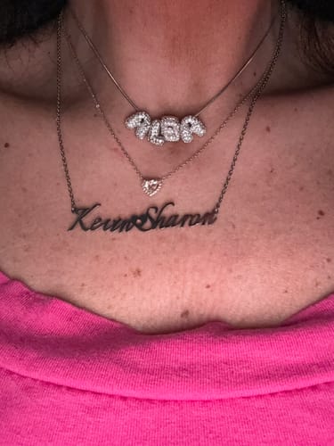 Customer photo review of Collana con Lettere Zirconate -  Shine Identity
