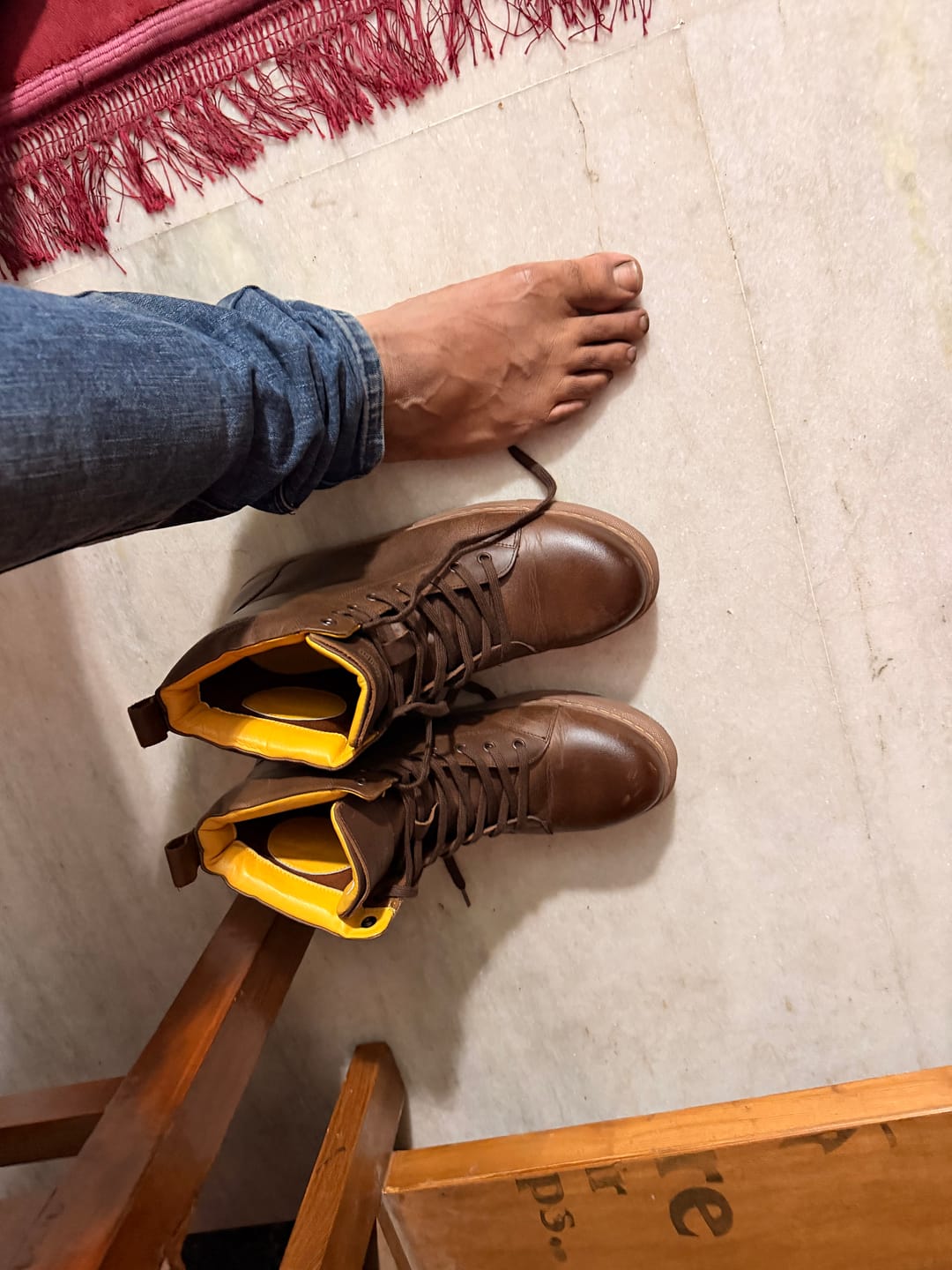 Customer photo review of esc: men's riding sneakers mocha