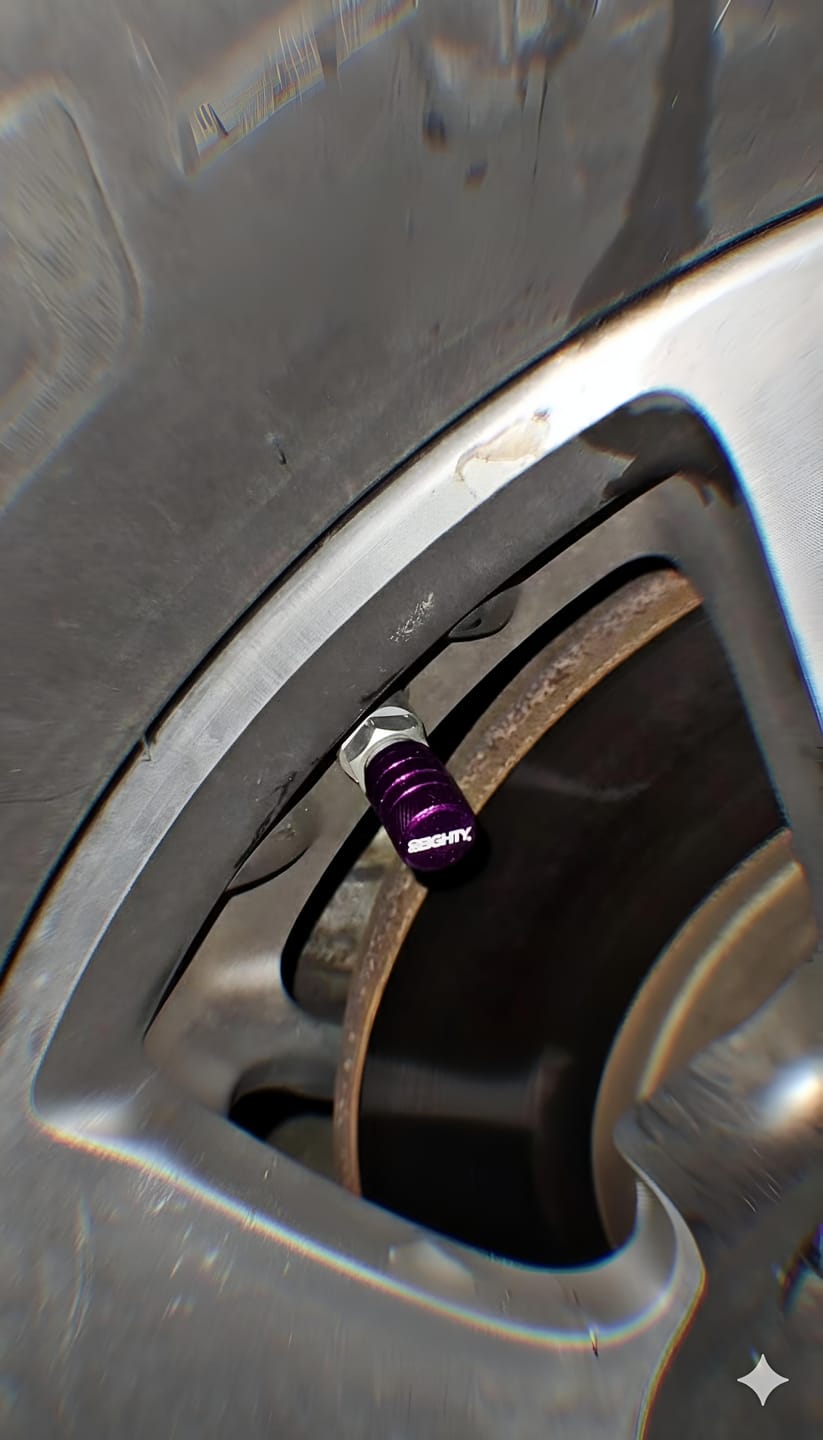 Customer photo review of 80Eighty® Purple Valve Stem Caps