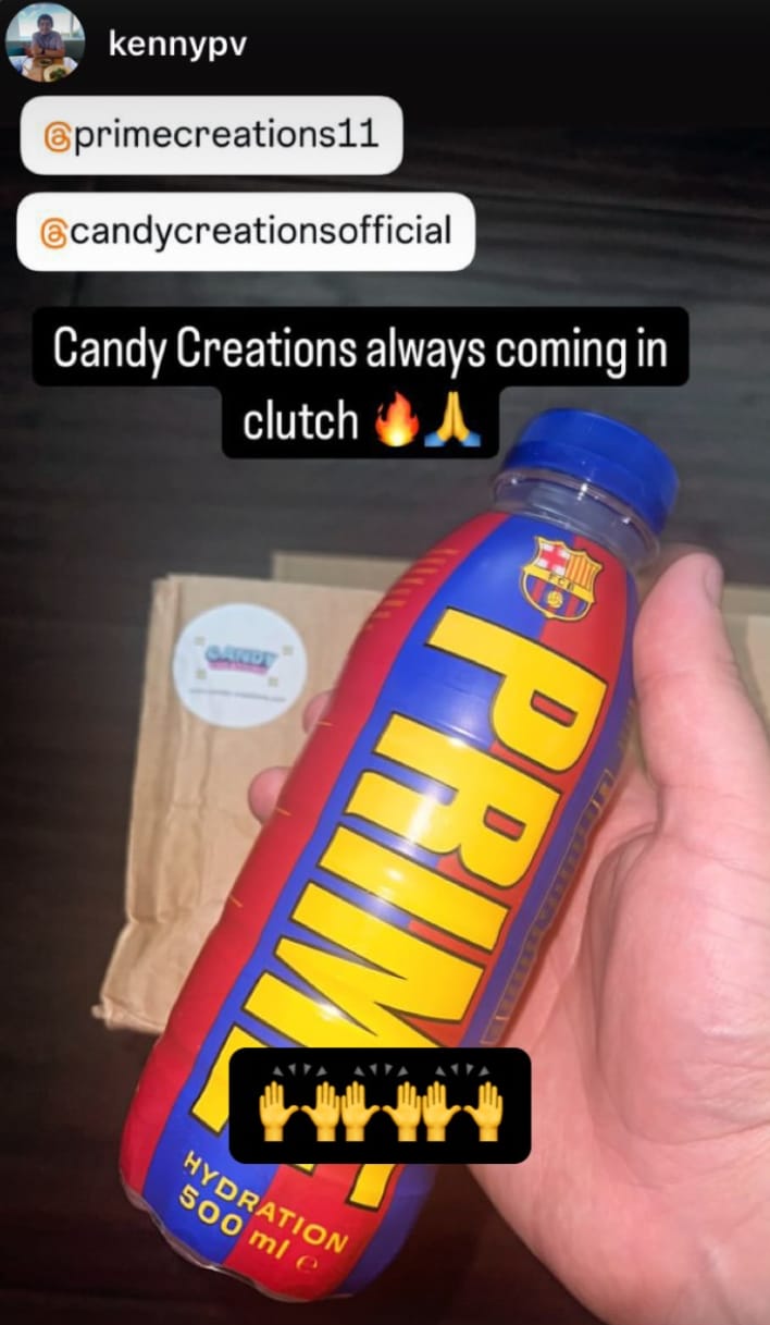 Customer photo review of Prime Hydration FC BARCELONA Limited Edition Bottle (500ml)