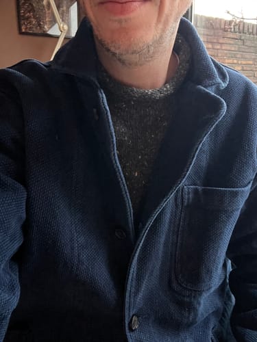 Customer photo review of Roll Neck Pure Wool Fisherman Sweater