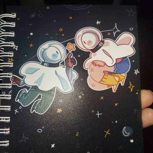Customer photo review of Space Ghost Duo Small Reusable Sticker Book