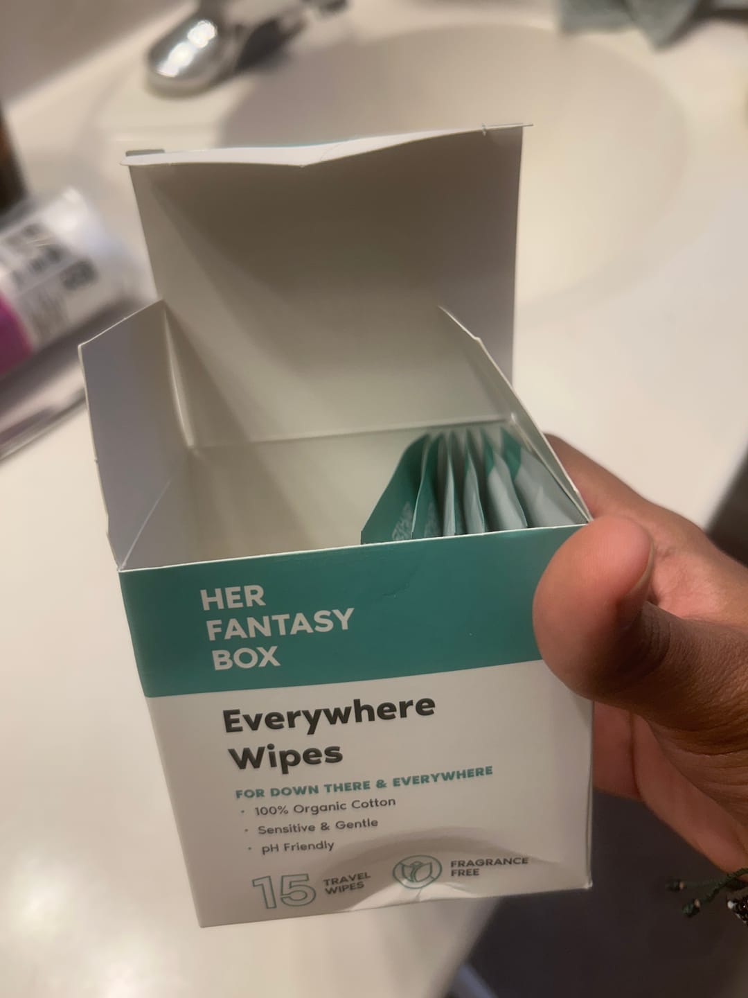 Customer photo review of Everywhere Wipes - Odor Removing Travel Wipes