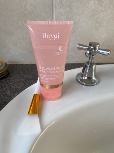Customer photo review of The Naked Skin™ Collagen Overnight Wrapping Mask