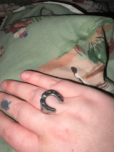 Customer photo review of Horse Shoe Ring