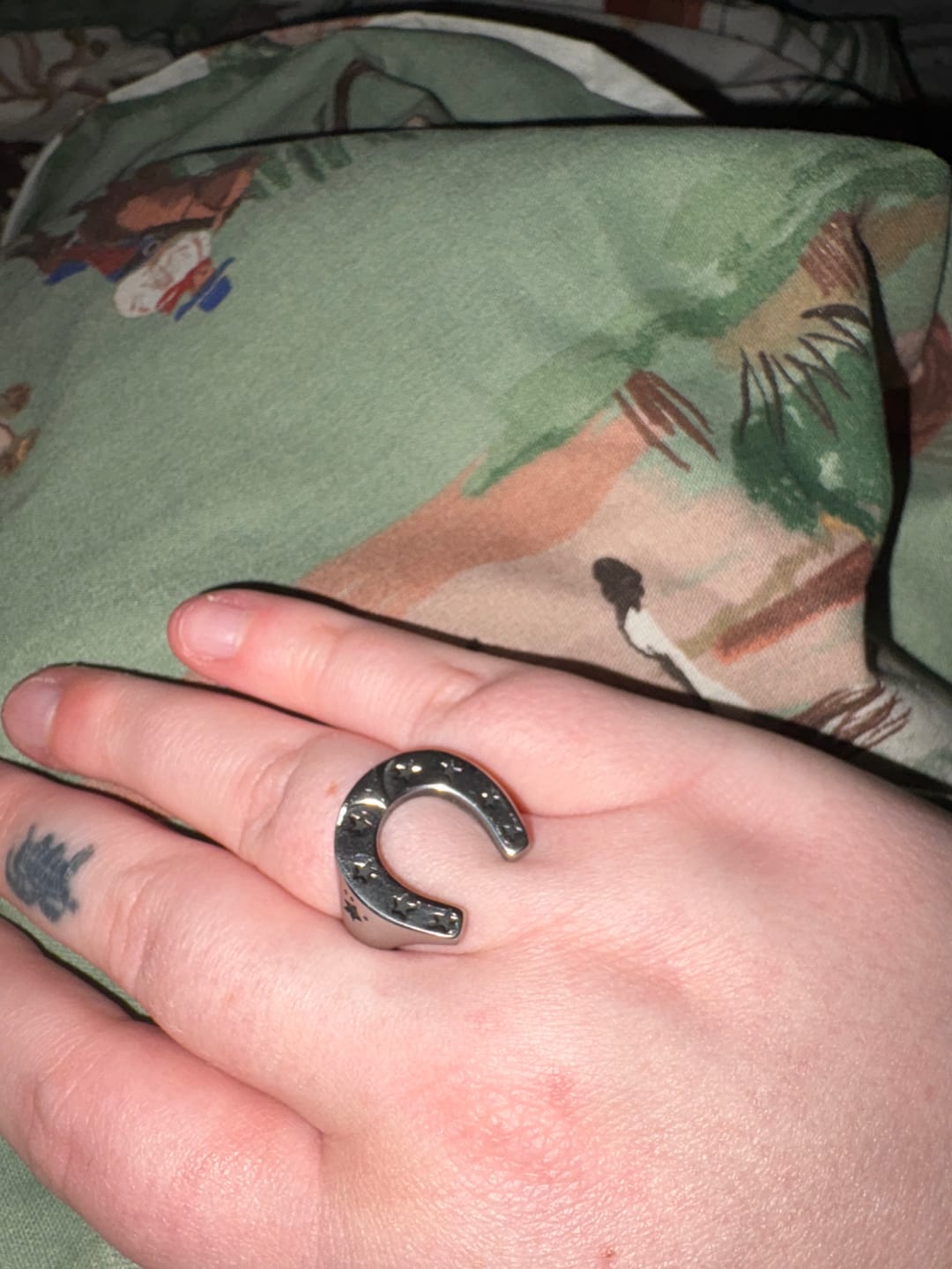 Customer photo review of Horse Shoe Ring