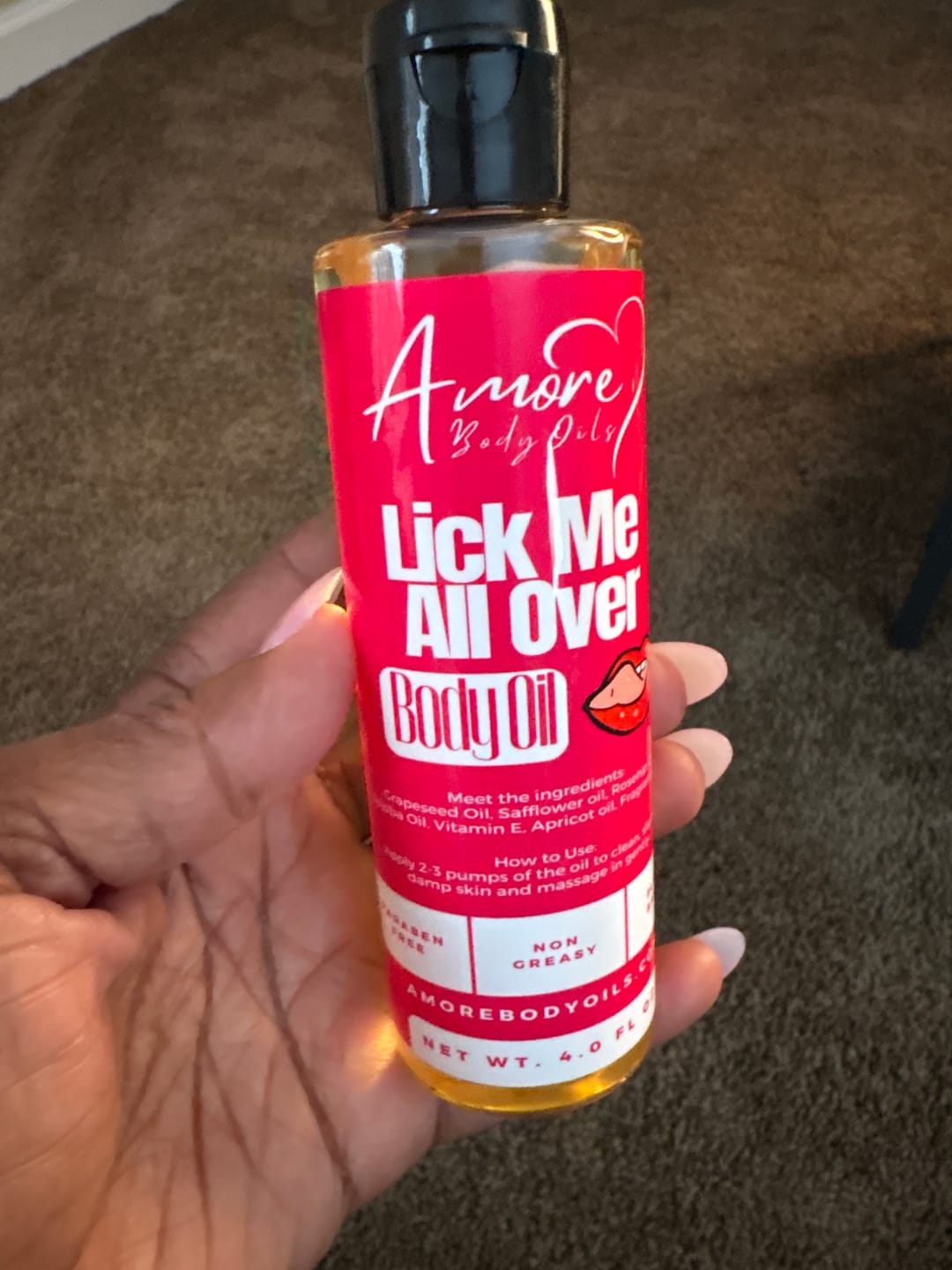 Customer photo review of Lick Me All Over - Body Oil