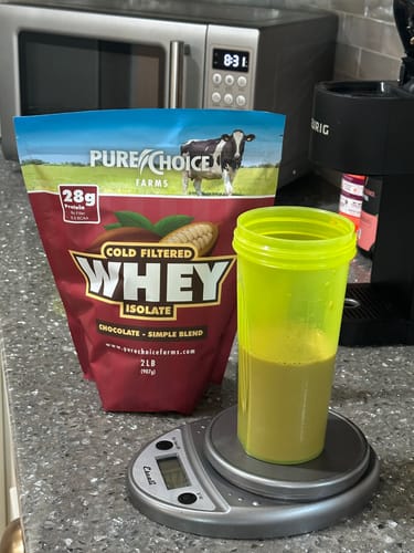 Customer photo review of Whey Protein Isolate Chocolate