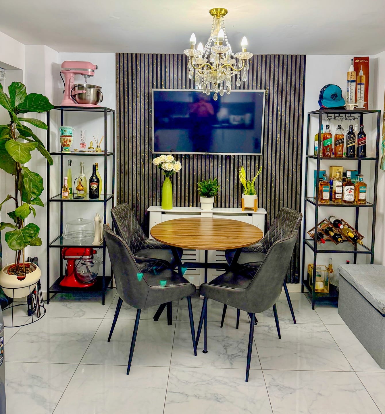 Customer photo review of Premium Acoustic Marble Wall Panel (Multiple Colours)