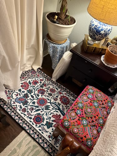 Customer photo review of Floral  Padded Prayer Mat