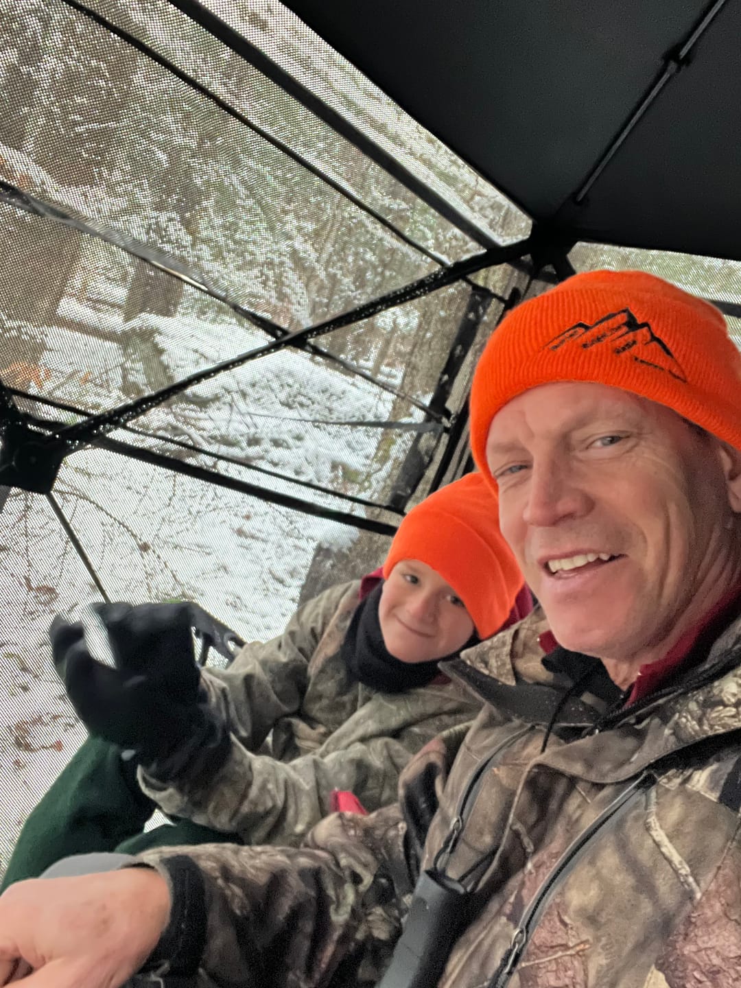Customer photo review of FLASH SALE VisX/VisMax See Through Hunting Blind, Pop Up Ground Deer Blind