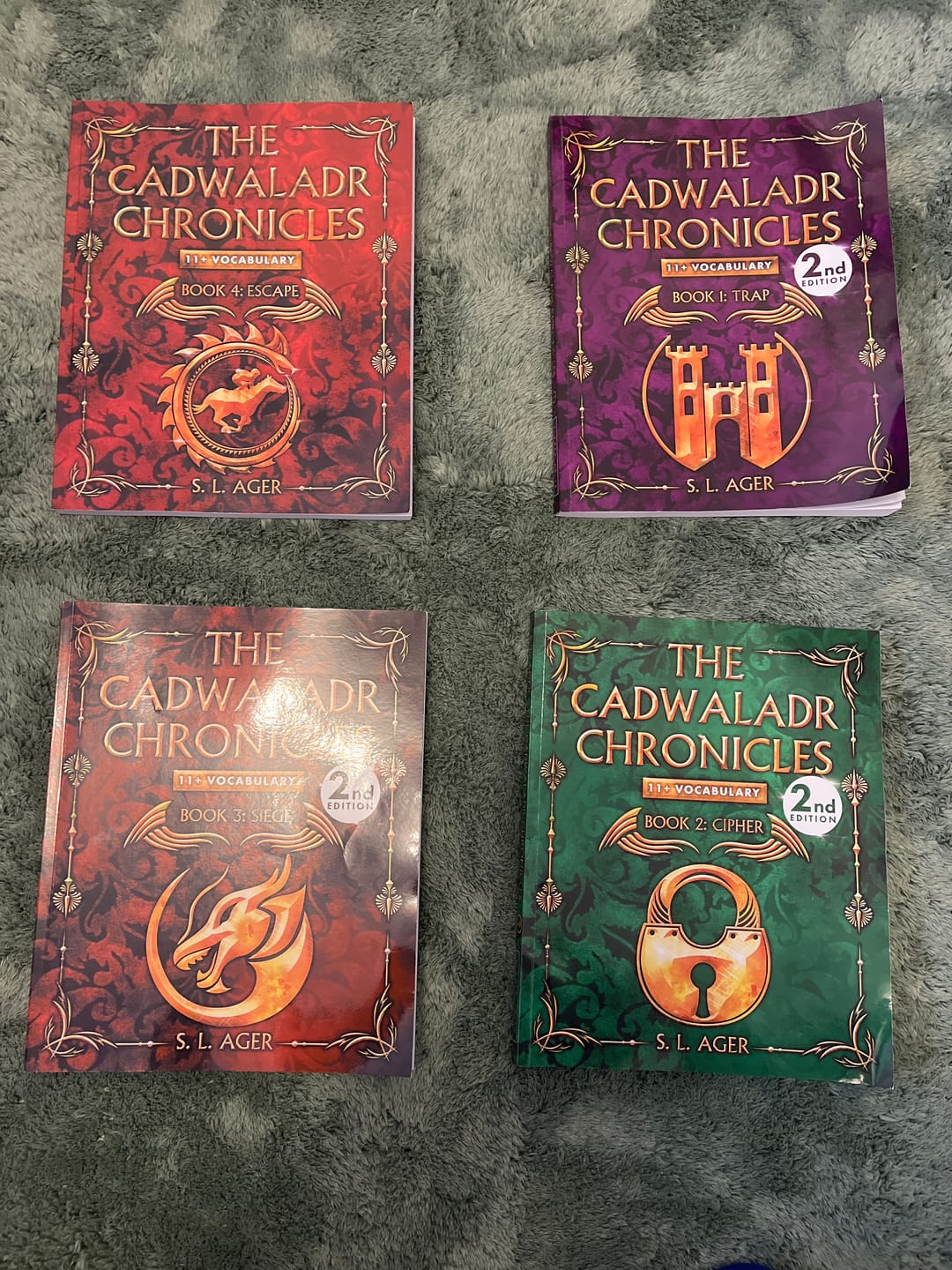 Customer photo review of The Cadwaladr Chronicles – 11+ Vocabulary Reading Book Prequel Bundle (Books 1–4)