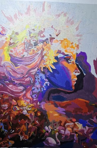 Customer photo review of Custom Landscape Paint By Numbers