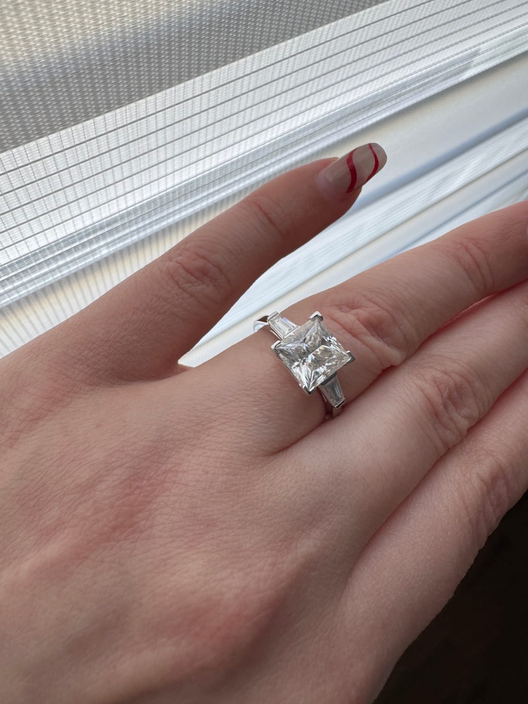 Customer photo review of Engagement Ring Settings: K Gold & Platinum Pricing