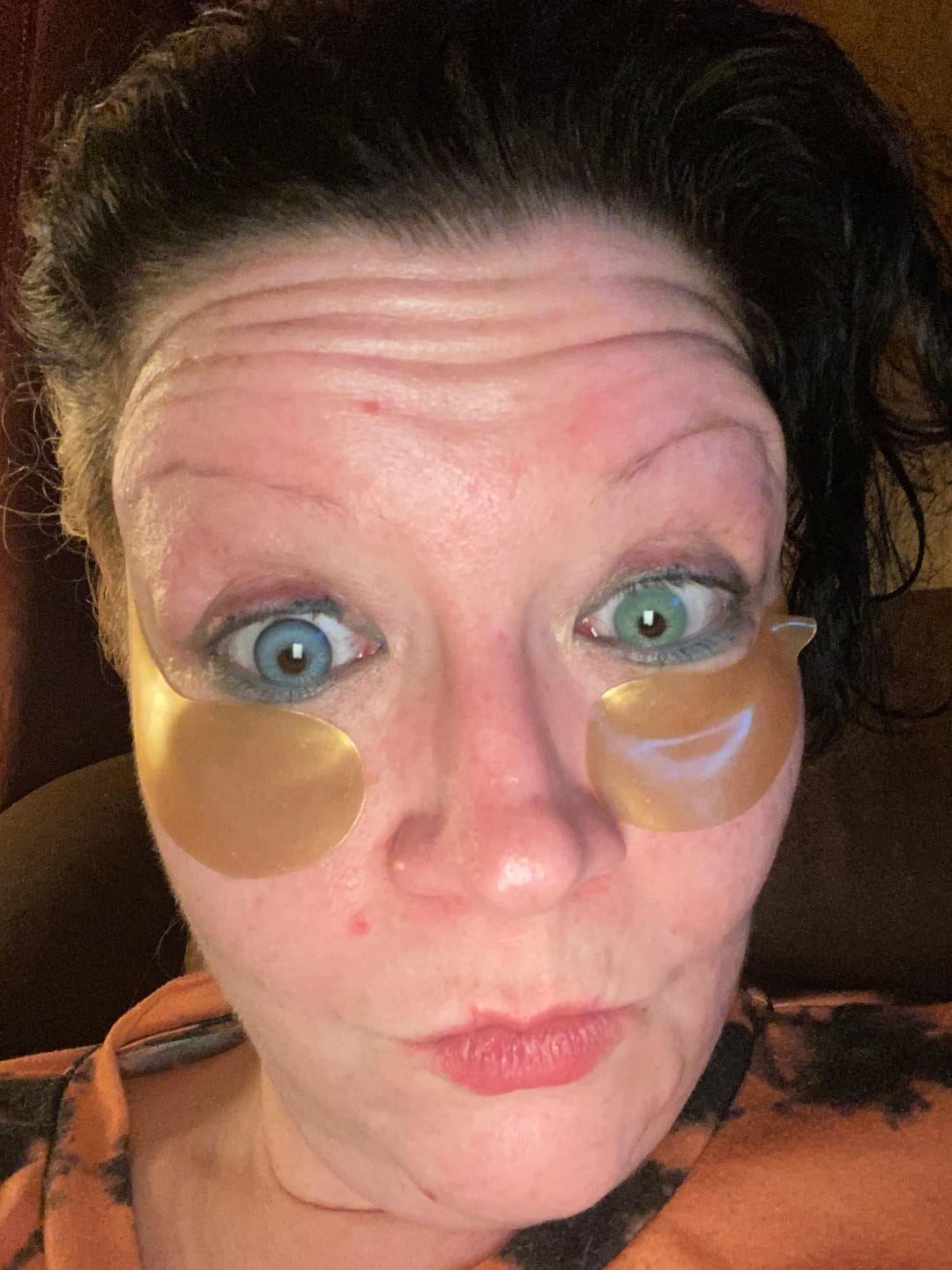 Customer photo review of Pixie Blue Prescription Coloured Contact Lenses