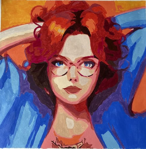 Customer photo review of Custom Portrait Paint By Numbers