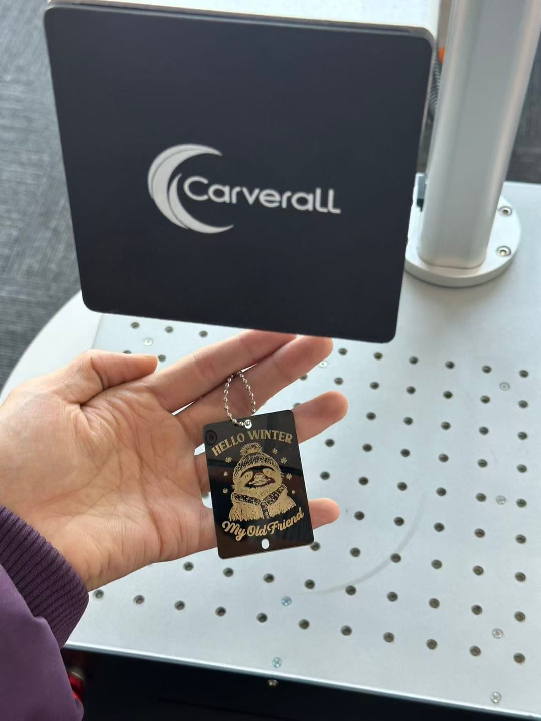Customer photo review of Carverall Z12 20W Fiber Laser Engraver For metal & Plastic