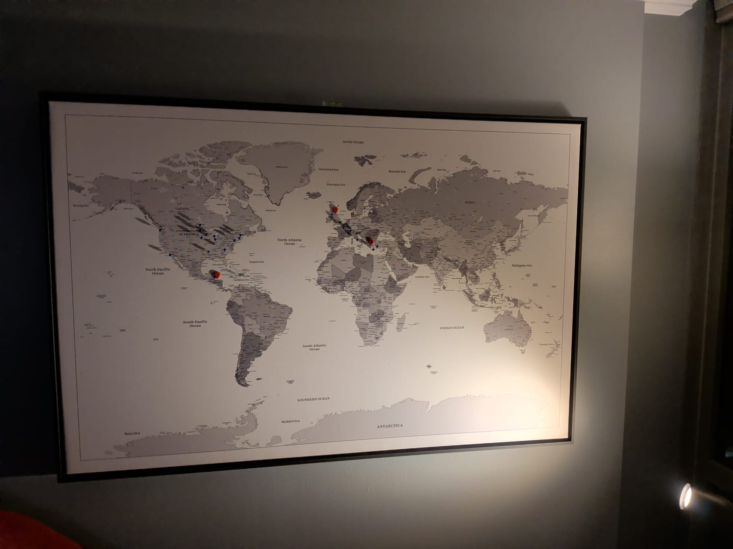 Customer photo review of Smart Pin World Map - White