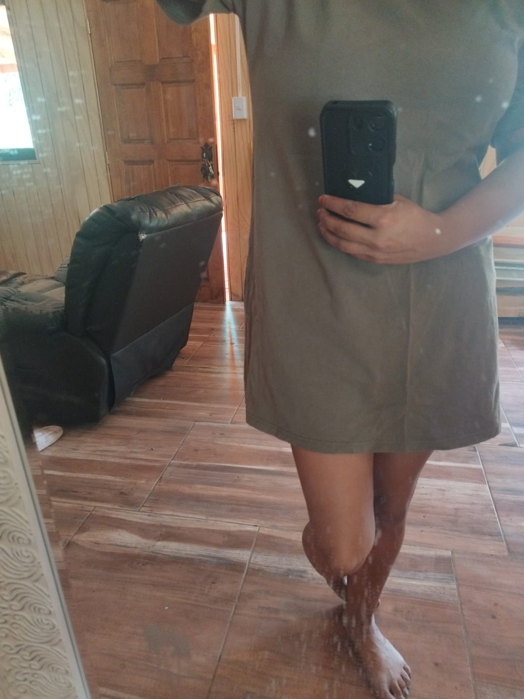 Customer photo review of Vestido Aspen café