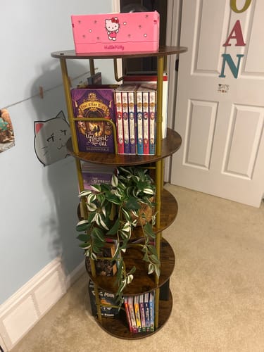 Customer photo review of Flycity 3-5 Tier Rotating Bookshelf With 360° Spinning Display
