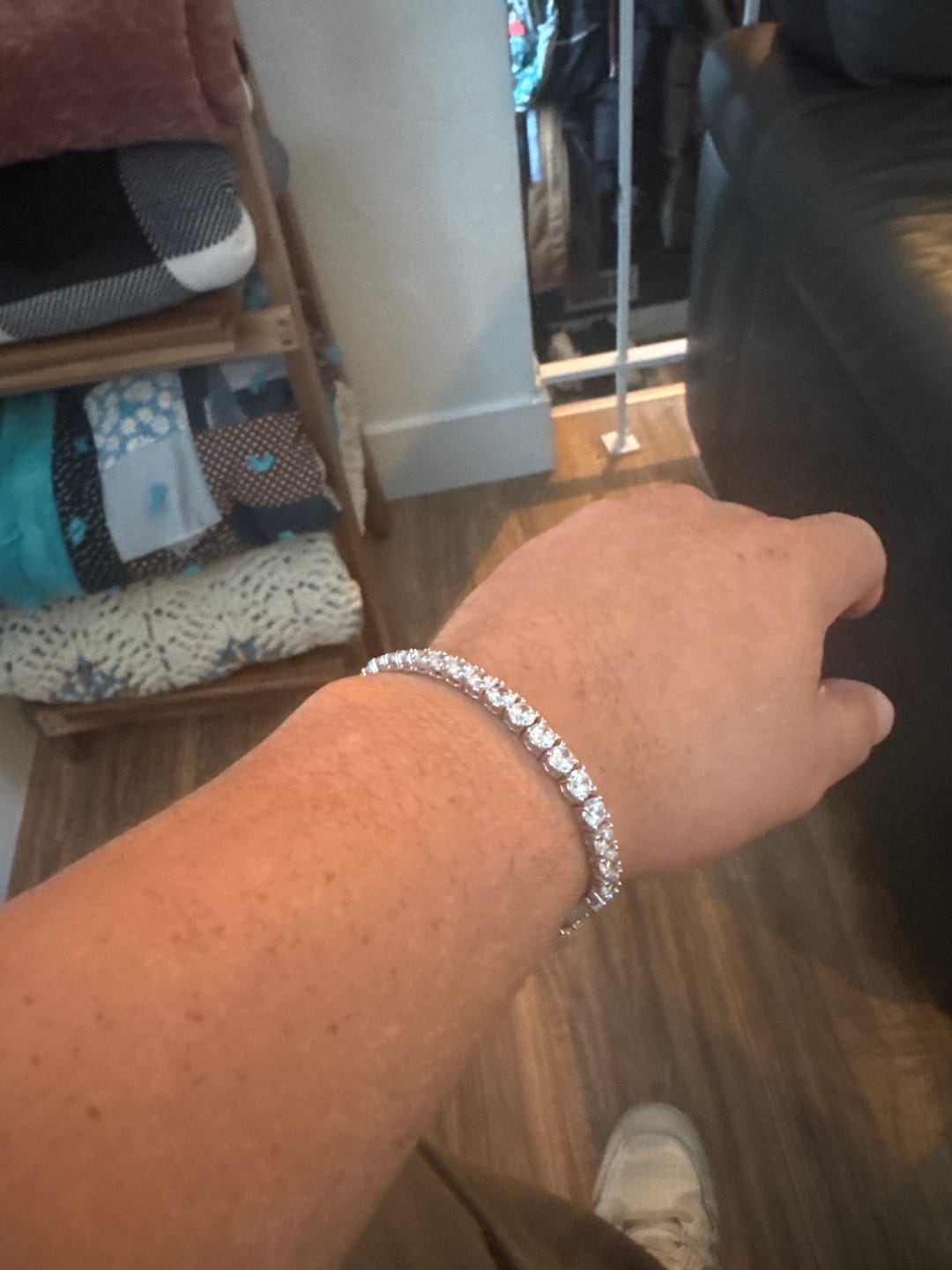 Customer photo review of 5mm Tennis Bracelet -  White Gold