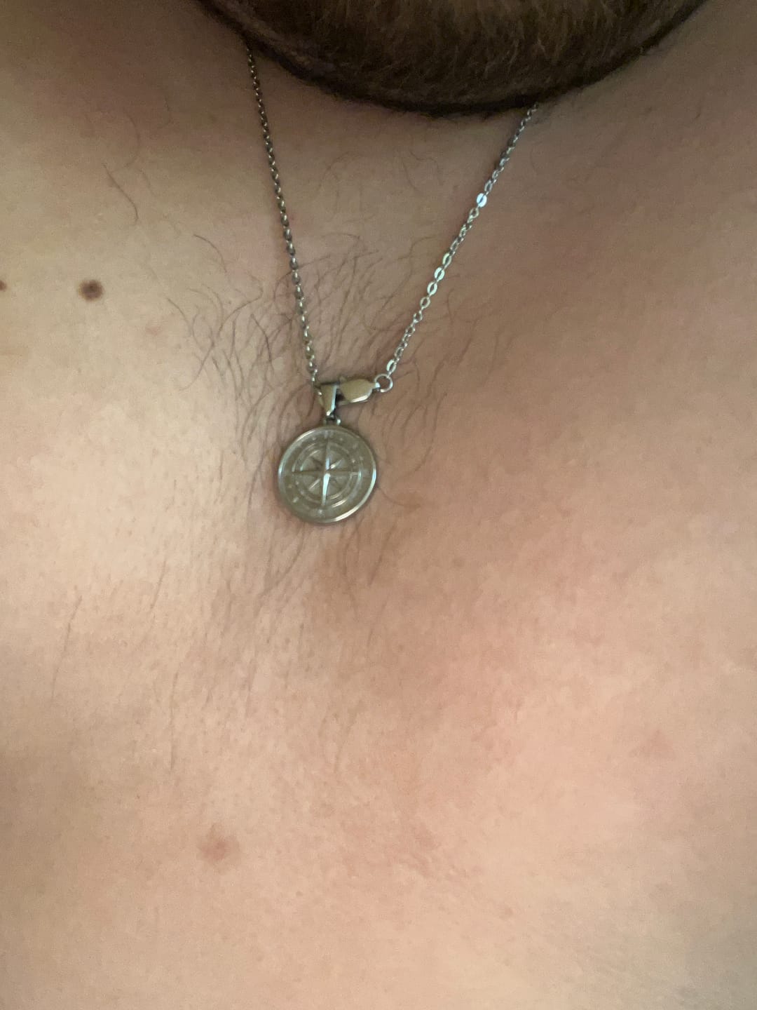 Customer photo review of Compass Pendant