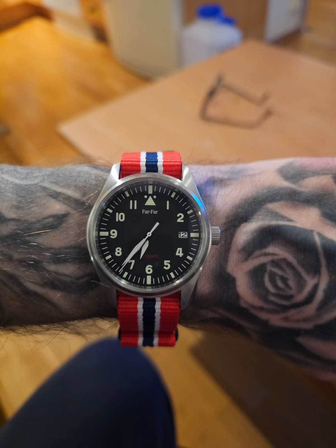 Customer photo review of Far-Far Automatisk Pilotklokke Sort
