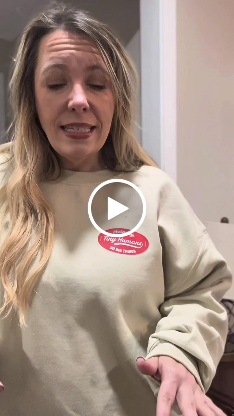 Customer video review of Helping Tiny Humans Do Big Things Retro Sweatshirt Tag Free
